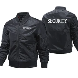 SECURITY-Blouson aviateur coupe-vent pour homme, veste militaire chaude, conception d'impression optique, pilote d'air, automne et hiver