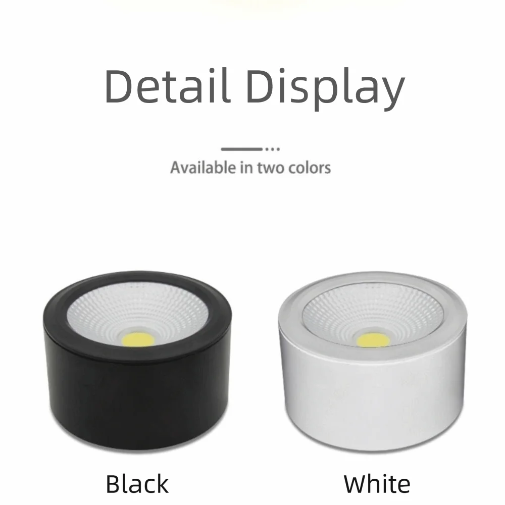 Faretto da incasso a LED ultra luminoso a montaggio superficiale Faretto da soffitto a LED con superficie in alluminio antiriflesso Design di alta qualità