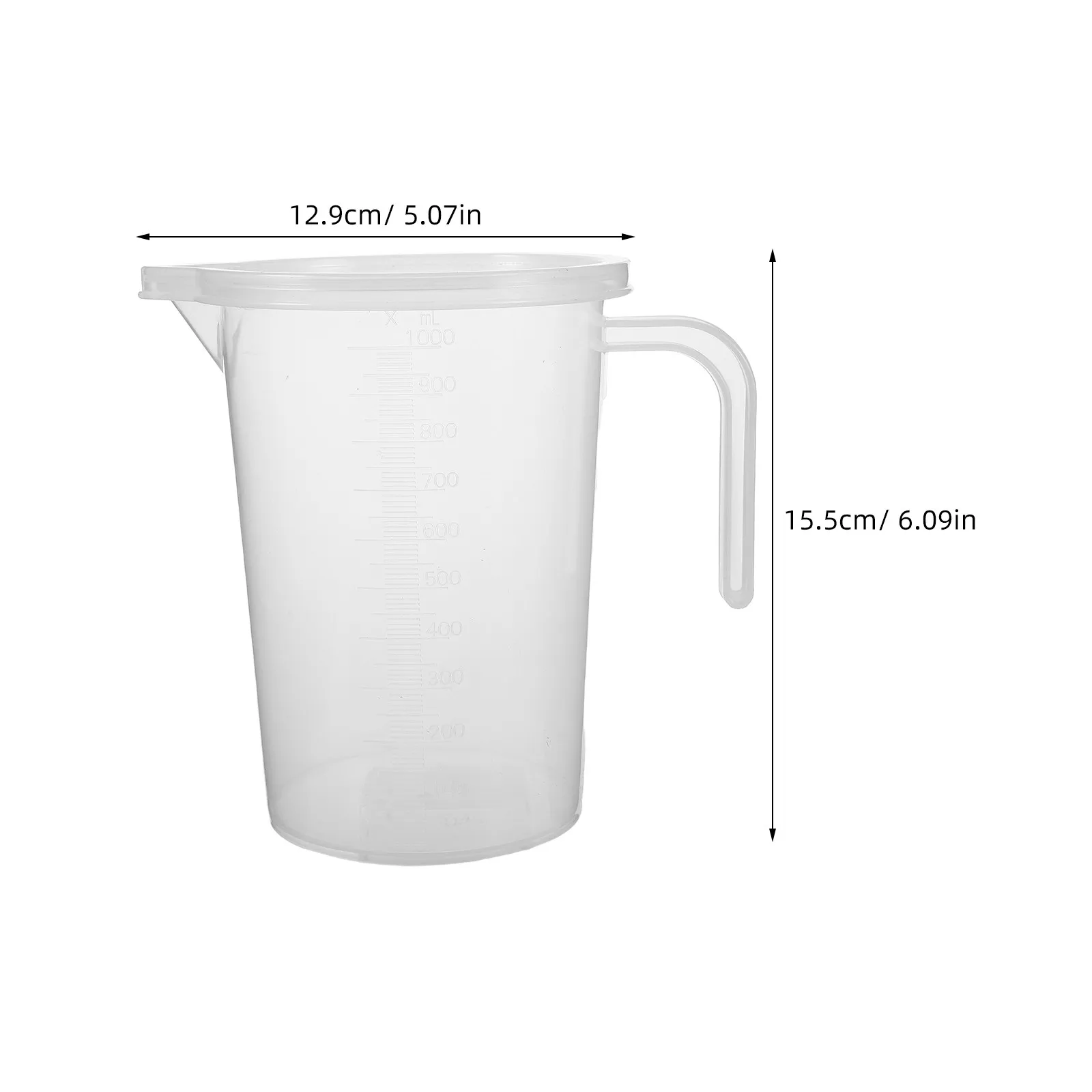 1000Ml Transparent Plastic Oil Measuring Jug Precision Engine Oil Dispenser Lid for Garage Car Care Liquid