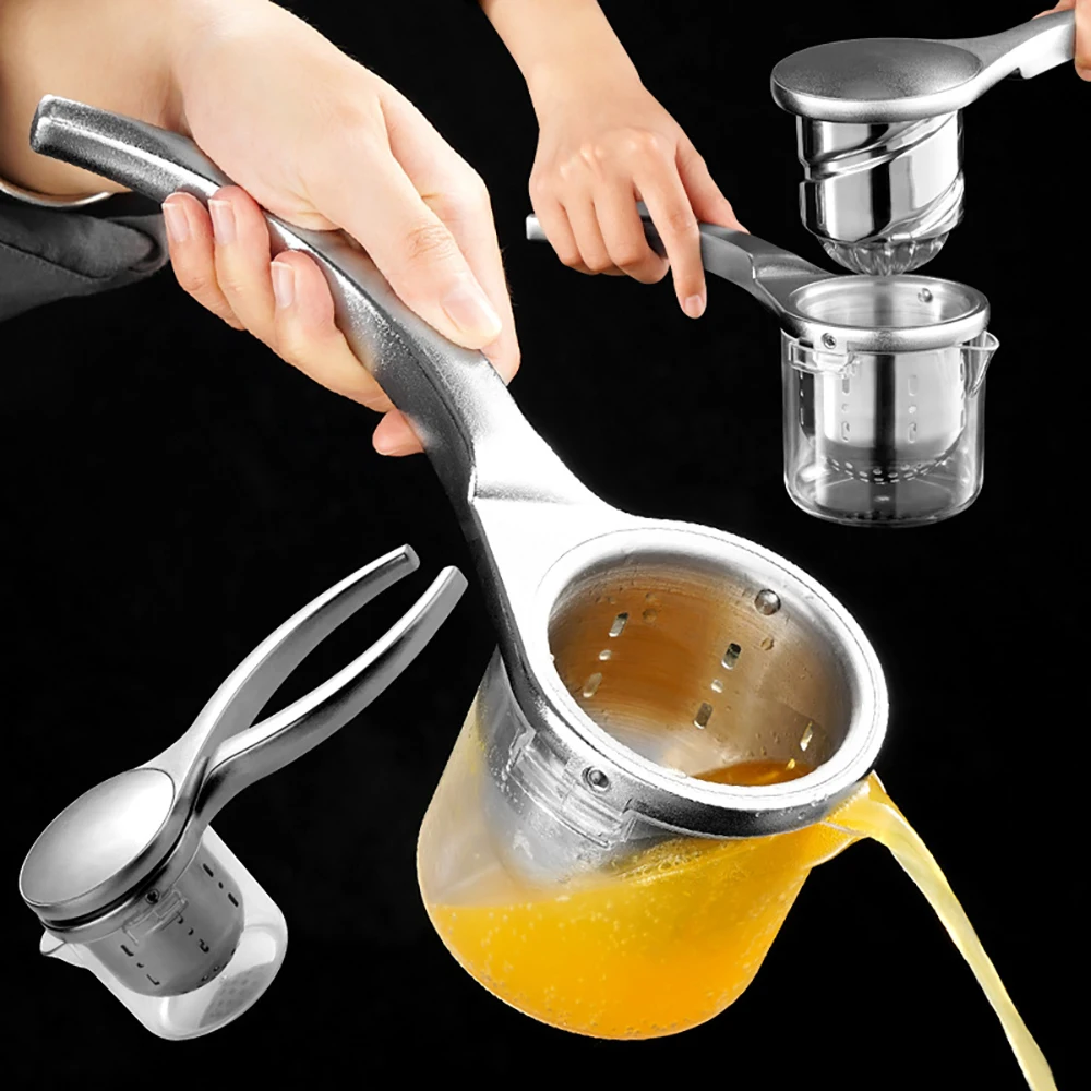 Stainless Steel Lemon Squeezer Food Grade Manual Fruit Juicers Orange Pressing Machine Household Multifunction Kitchen Tools