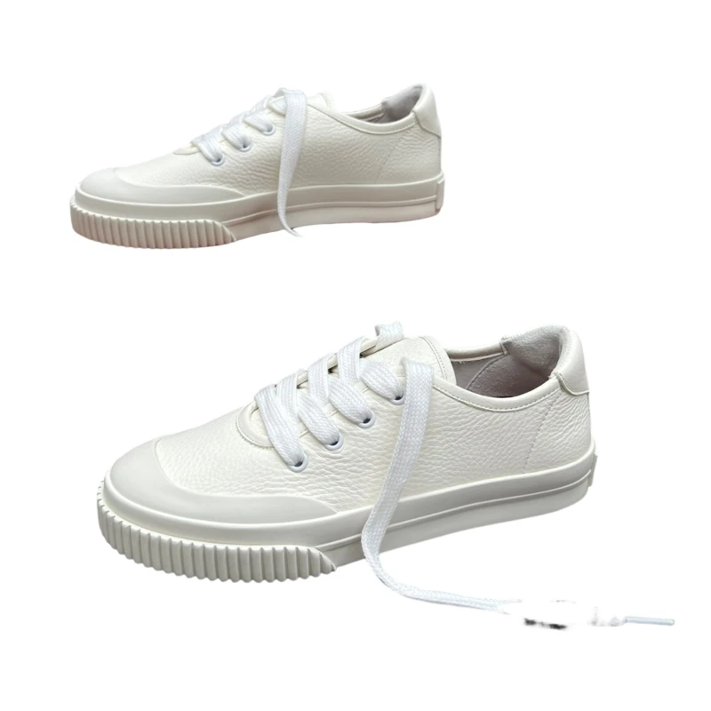 

25 New High-End Beautiful New shoes fall new thick sole casual leather round shoes small white shoes niche AD1004