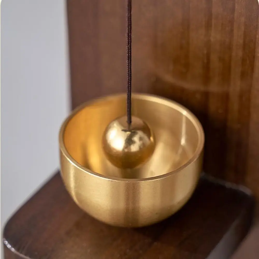 

Cute Wooden Door Chime Copper Bell Cartoon Shape Wind Bell Strong Adhesive Door Bell Home Decoration