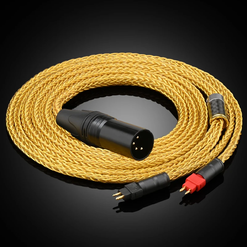 ATAUDIO Neue 16 Core Ausgewogene OCC Gold Überzogene Kopfhörer Kabel Für Sennheiser HD580 HD600 HD650 HDxxx HD660S HD58x HD6xx 4