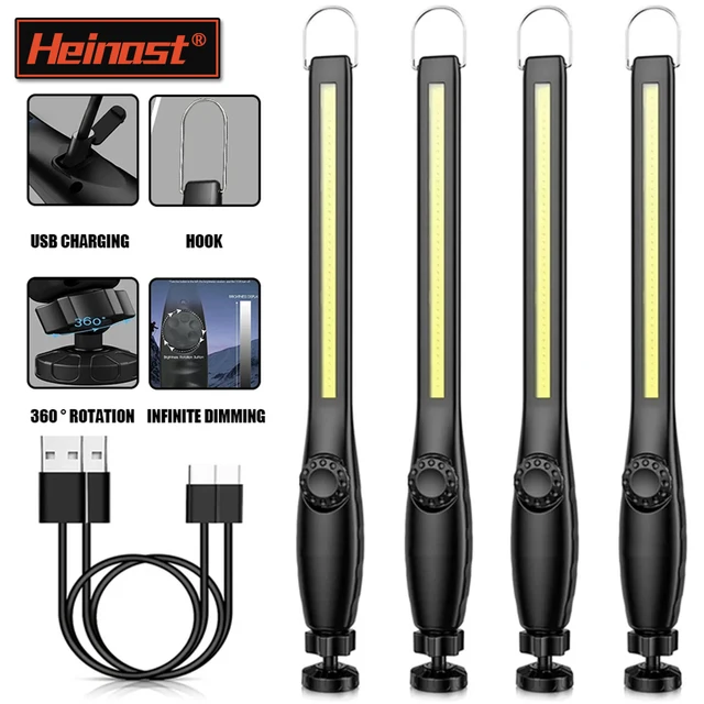 Latarka LED COB z możliwością ładowania na USB Magnetyczna lampa robocza Potężna przenośna latarka z wbudowaną baterią 3000 Mah Latarka kempingowa