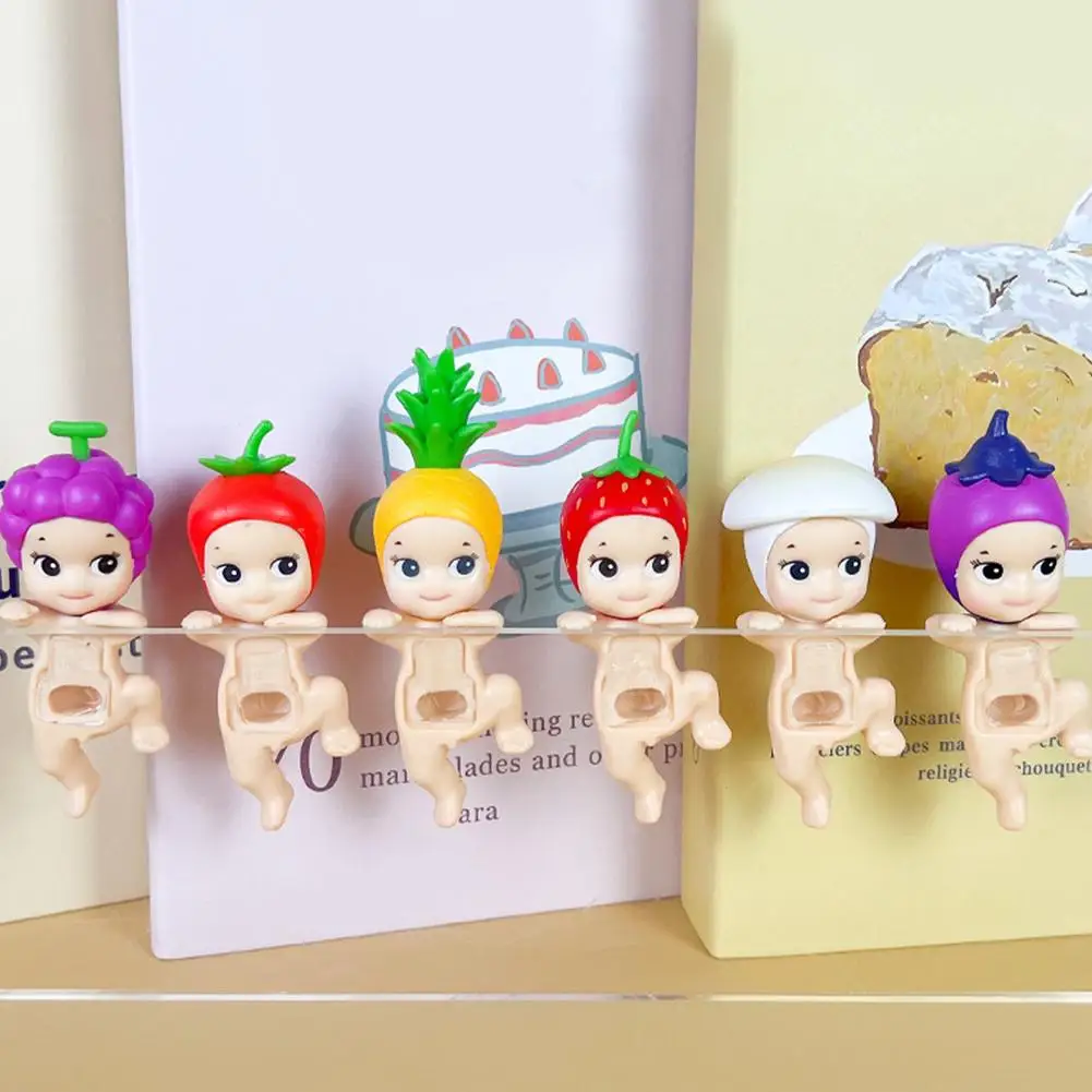 Cute Angel Blind Box Toy 12pcs Super Hot Mobile Phone Pendant Decoration Fruit Vegetable Series Baby Kawaii Blind Box Desktop De