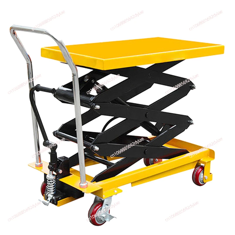 

Small Mini Movable Lift Scissor Platform 2m 500kg 1000kg Hydraulic Lift Hand Manual Lift Table