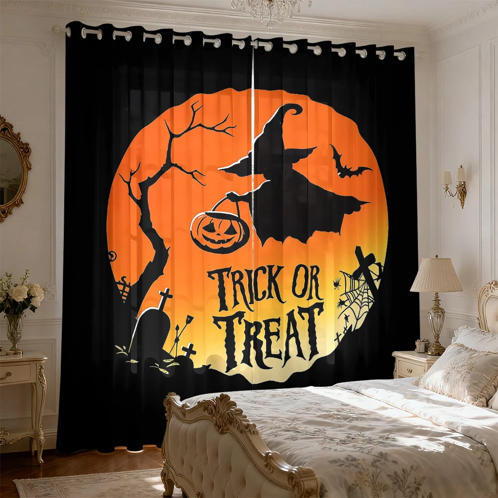 2pcs Halloween witch cemetery 