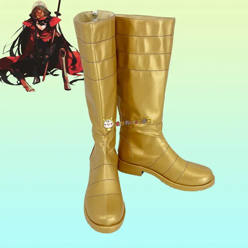 

FGO Fate Oda Nobunaga Cosplay Shoes Berserker Oda Nobunaga Golden Boots Halloween Christmas Cosplay Boots