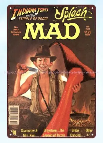 1984 Mad magazine cover movie metal tin sign