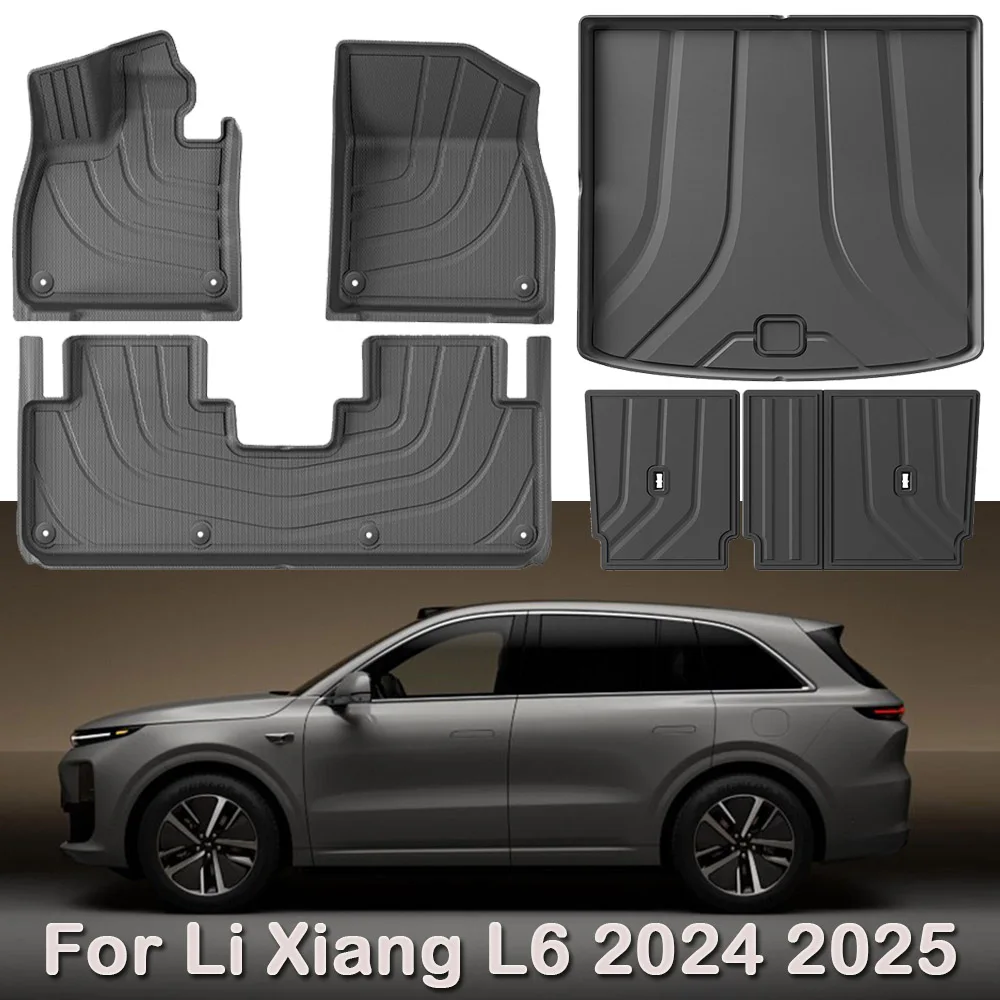 

TPE Floor Mats for Lixiang L6 L6 Pro & L6 Max 2024 2025 All Weather Protector Floor Liners Trunk Mat Car Mats Accessories