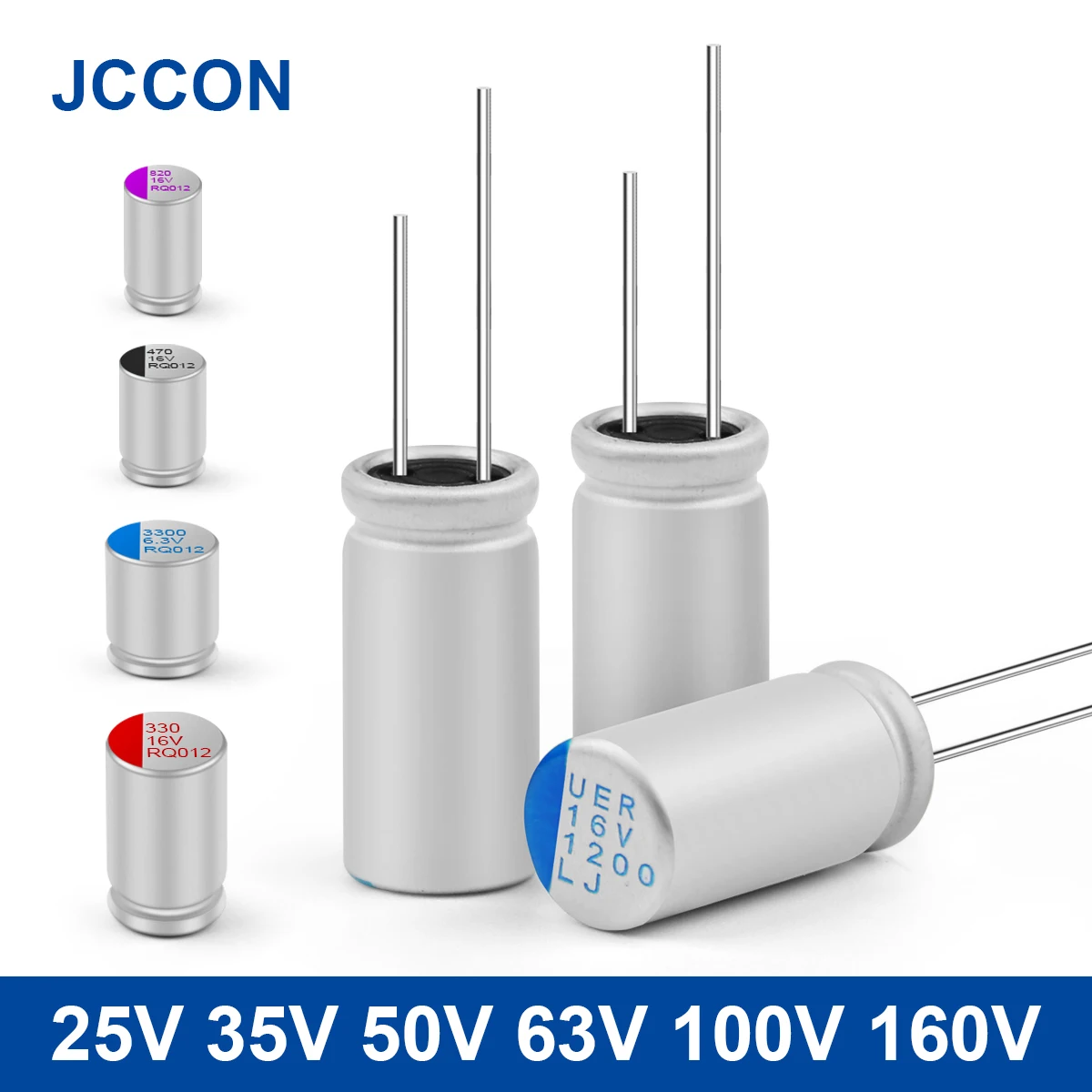 20 sztuk solidna płyta główna kondensator 25V 35V 50V 63V 100V 160V 100UF 270UF 470UF 560UF 100UF 1000UF karta graficzna stałe kondensatory