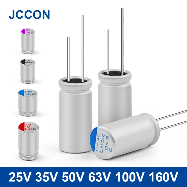 20 sztuk solidna płyta główna kondensator 25V 35V 50V 63V 100V 160V 100UF 270UF 470UF 560UF 100UF 1000UF karta graficzna stałe kondensatory
