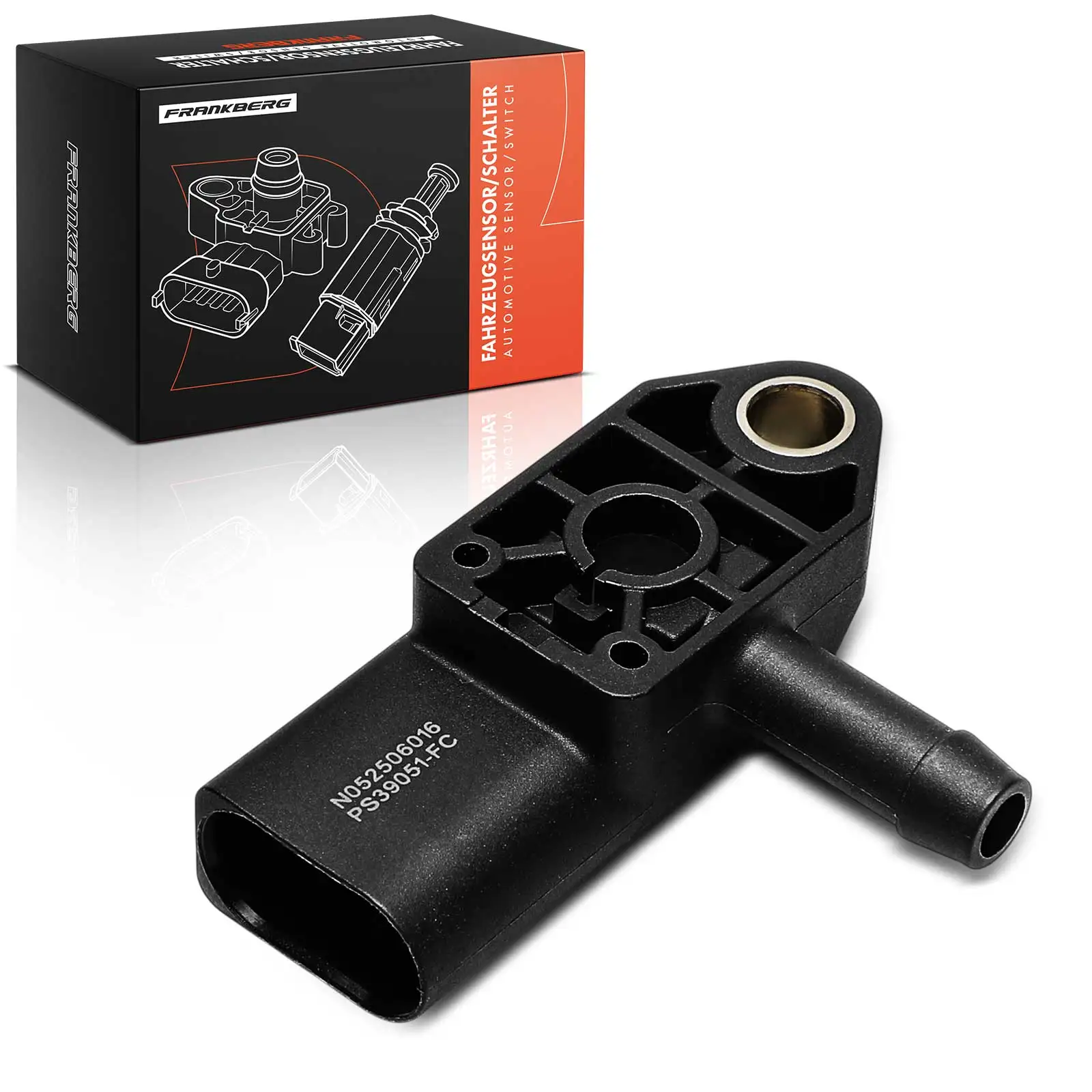 Frankberg 1x Sensor Uitlaatdruk voor VW Amarok 2H S1B Crafter 2E 2F Transporter T5 7E 7J 7H Bus 03L145049B 2E0145049 2H0145049