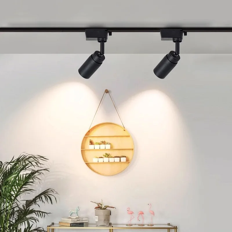 12W/20W COB LED L Type(2-Line) Lighting Rail Light Beam Angle Zoomable Ceiling Lamp Fixture Stepless Focusing  Picture Spotlight