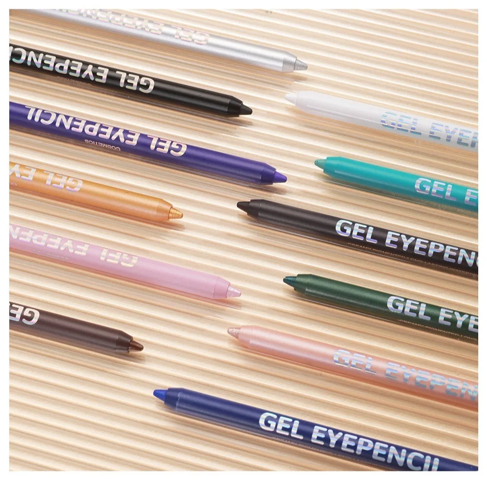 Multifunctionele 10-kleuren eyelinerpotlood Mat Langdurig gekleurd wenkbrauwpotlood Parel Transpiratie Eyeliner Pen Dames Cosmetisch