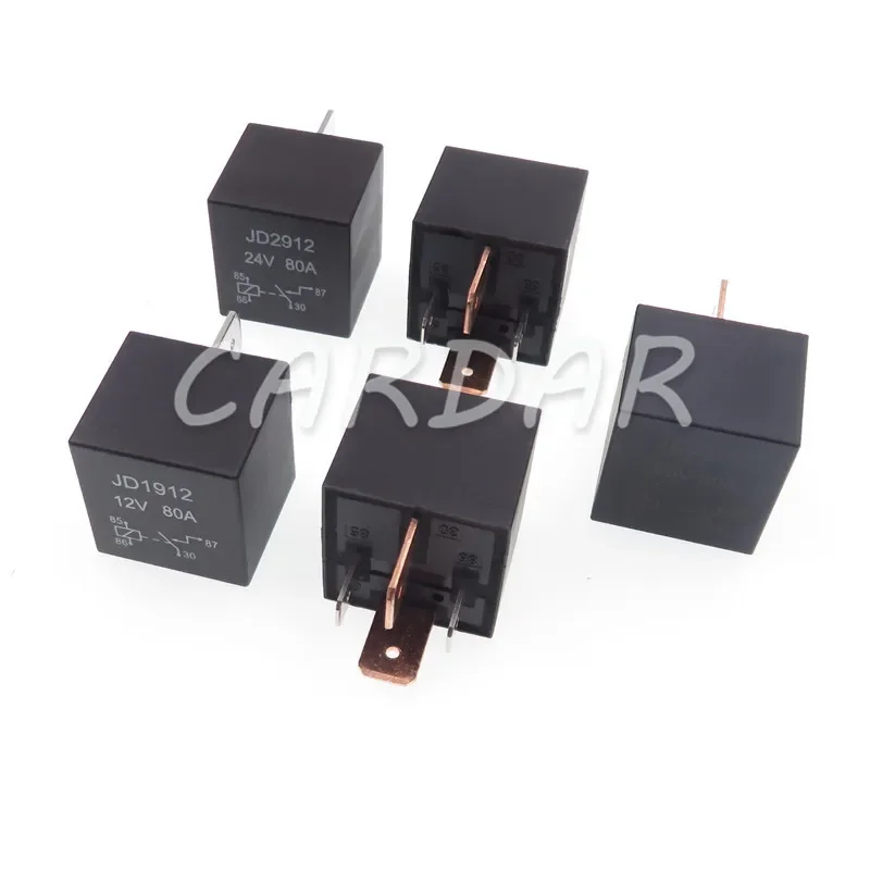 3set DC 12V-60V Automotive Truck Relay Copper Feet Long Life 80A 4 Pin Vehicle Car Relay
