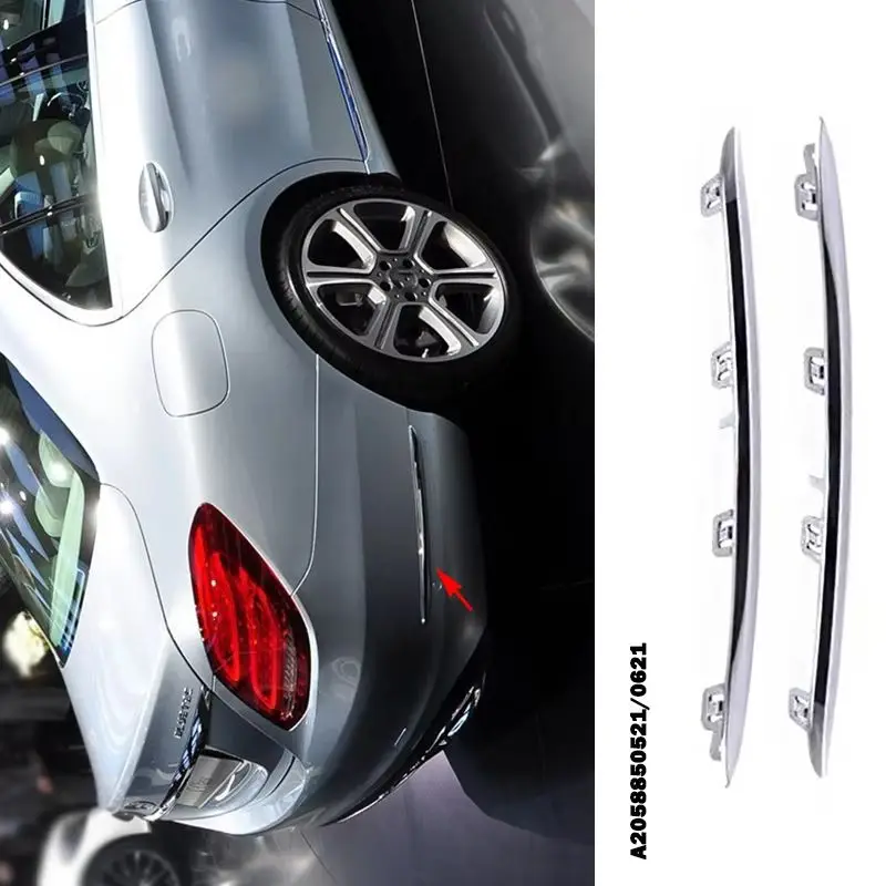 

A2058850521 2058850621 For Mercedes Benz C Class W205 C220 C250 C300 2014 Rear Two Side Chrome Trim Chromium Styling Plating