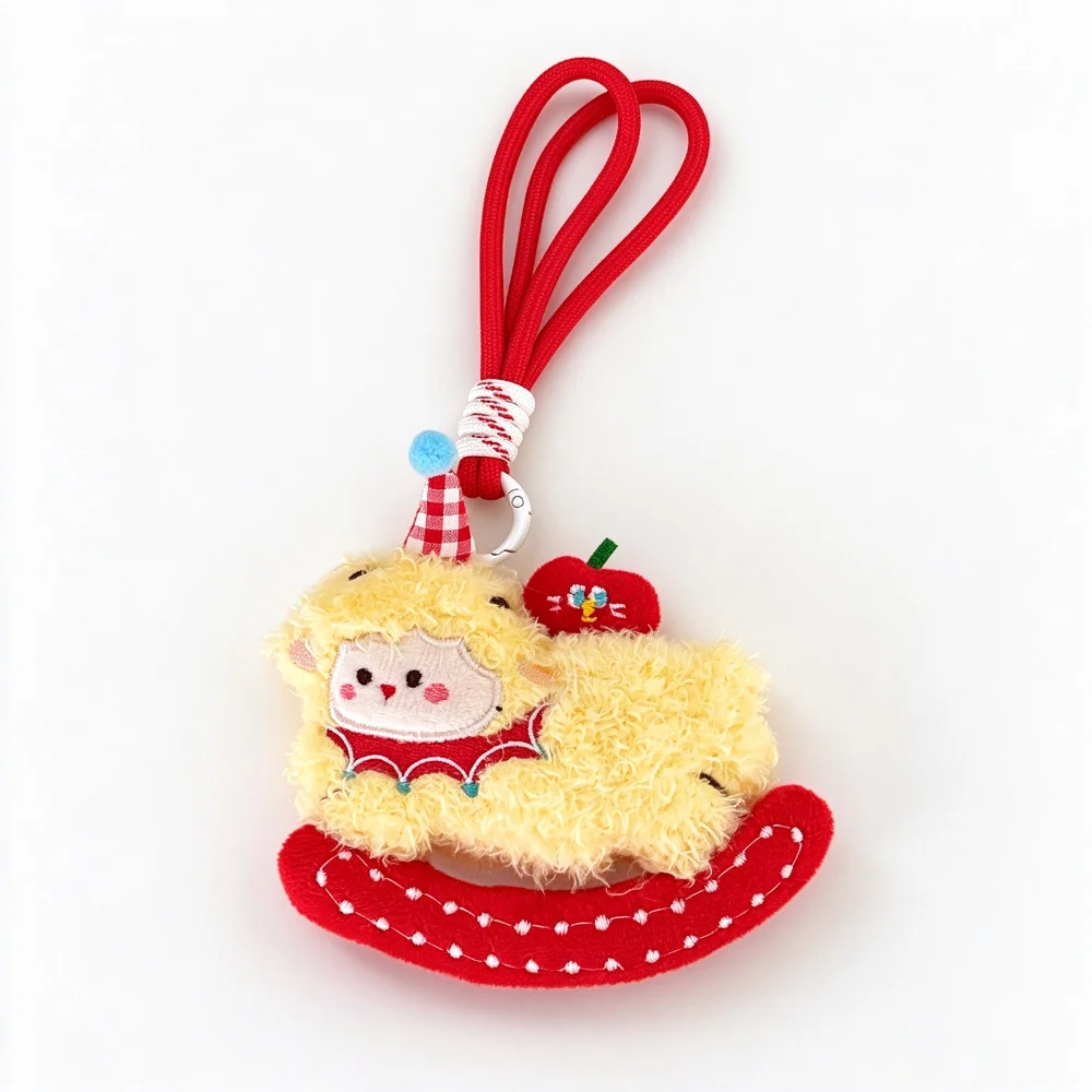 Gift Pendant Fluffy Curly Haired Lamb Pendant Lightweight Cute Sheep Keychain Soft Lovely Sheep Pendant Car Key Accessory