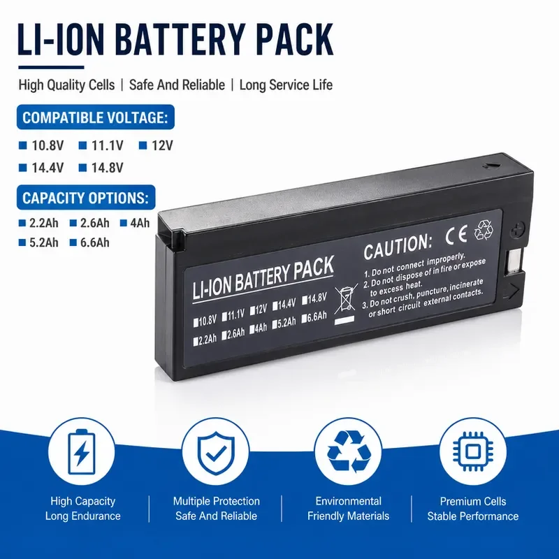 Replacement Battery for Ruibo XLD1308 PM9000A Aosheng 8000 Patient Monitor High Capacity Rechargeable Power Supply