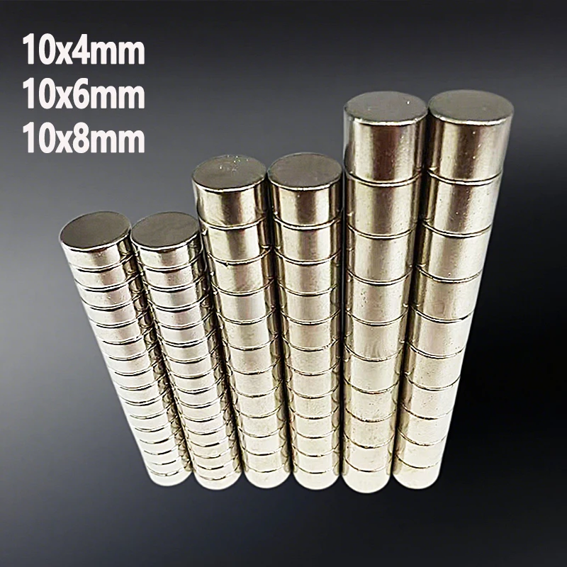 

5-100pcs Round Magnet 10x4 10x6 10x8mm Kitchen Fridge Garage Tool Refrigerator Office Whiteboard 10*4 10*6 10*8mm Accessory