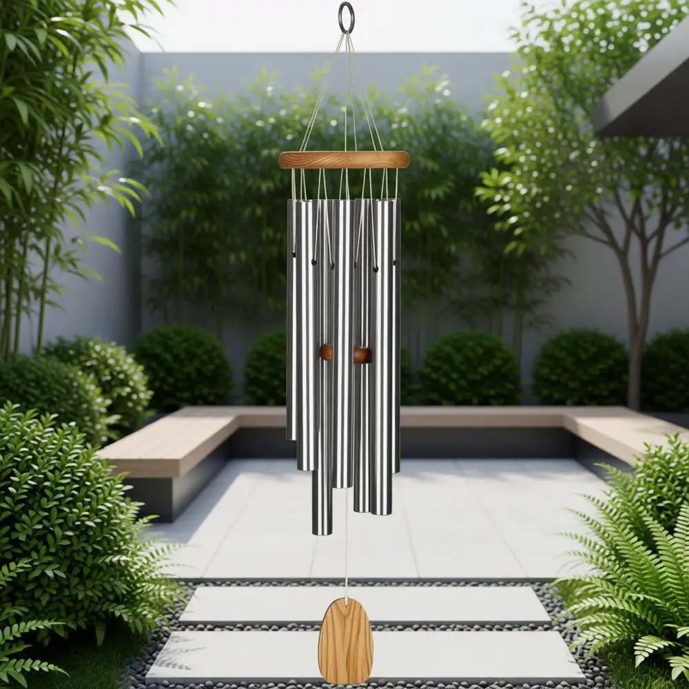 

Outdoor Baseball-Themed Wind Chime, 28, for Garden and Patio, Playful Chimes with Baseball Motif