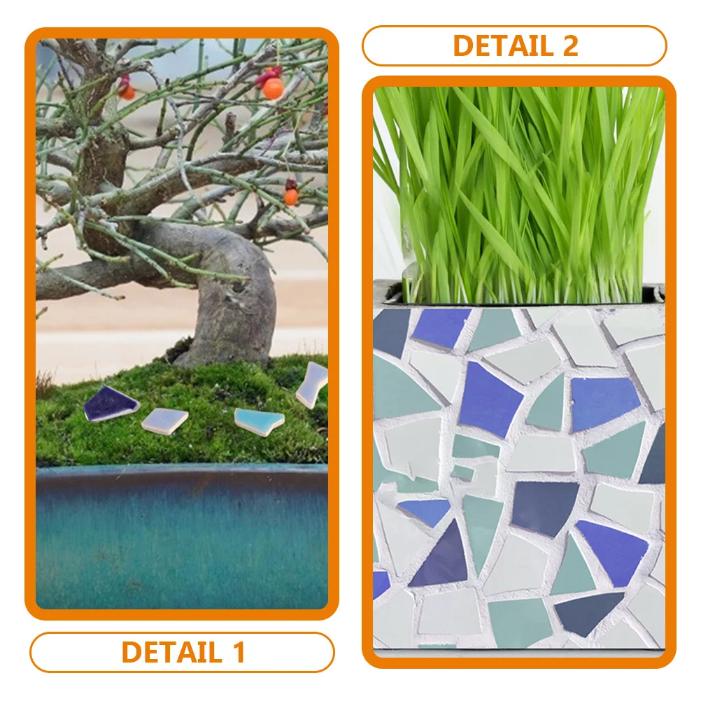 

Ceramic Tiles for DIY Crafts Glazed Irregular Pieces Smooth Bottom Compatible with Most Surfaces Creative Projects