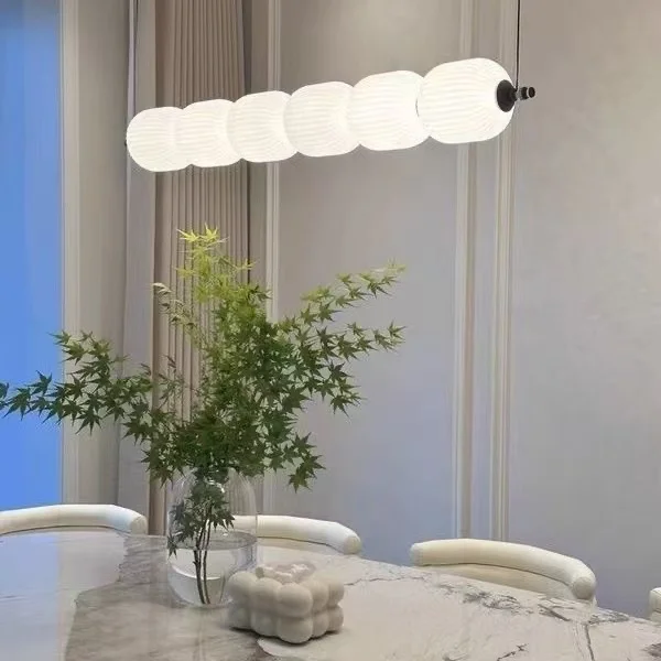 Nordic Designer Long Strip Restaurant Chandelier Modern Creative Living Room Dining Table Hotel Bar Internet Celebrity Gourd Cha