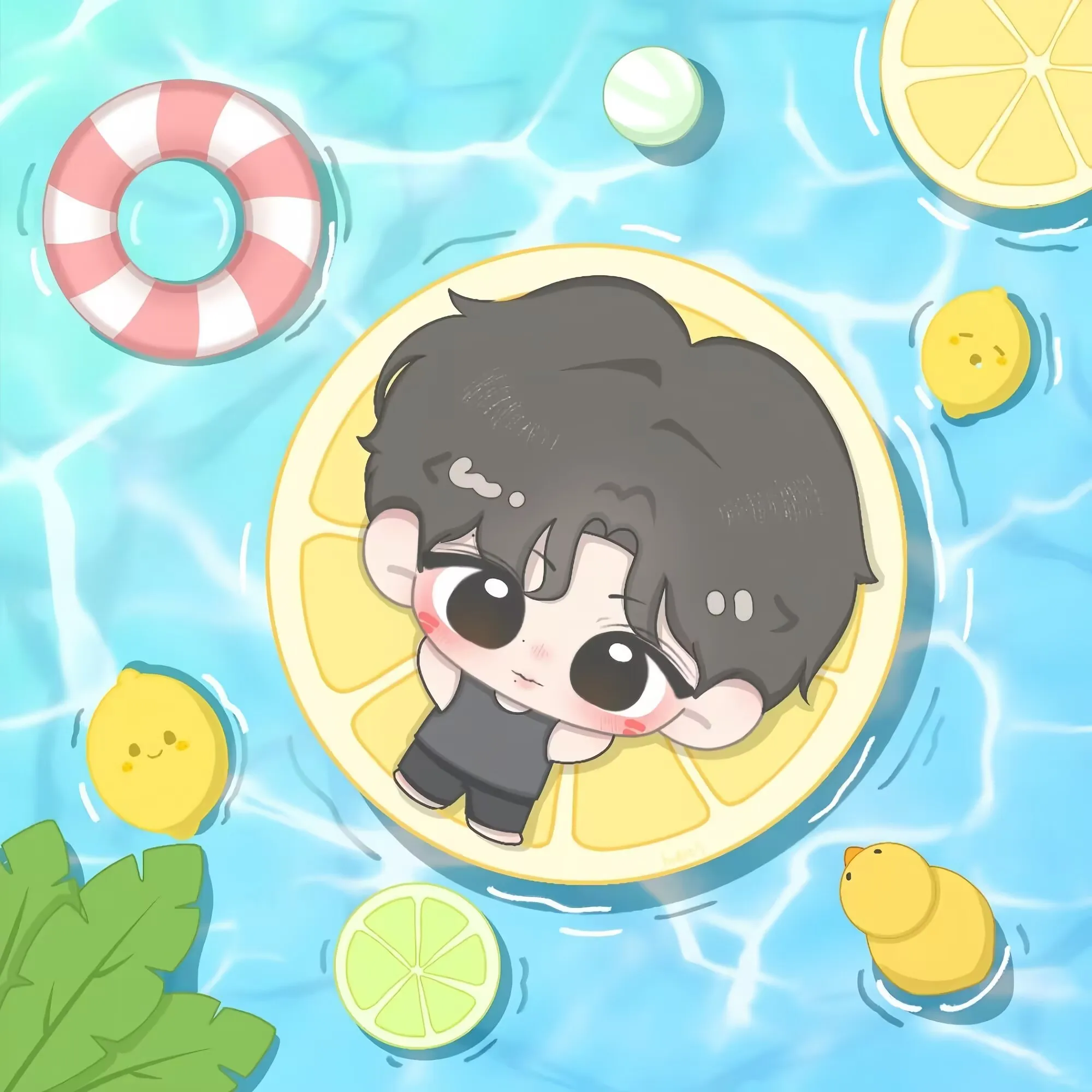 Tian Xuning、涼しい夏のためのレモン水、バーバッジ、かわいいランドセルペンダント、親友のためのブリキのネクタイバッグ「リバースラブ」