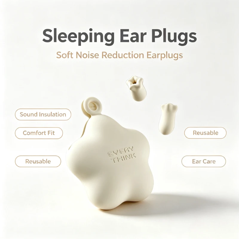 EVERYTHINK Sleeping Ear Plugs Soft Noise Reduction Sound Insulation Ear Protection Earplugs Tapones Para Dormir