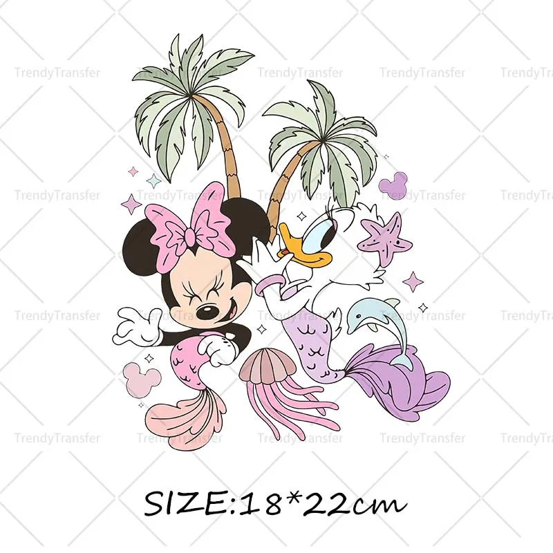 Retro Mickey Minnie Toy Story Ijzer Op Transfers Stickers Voor Kleding Thermische Stickers Diy T-Shirts