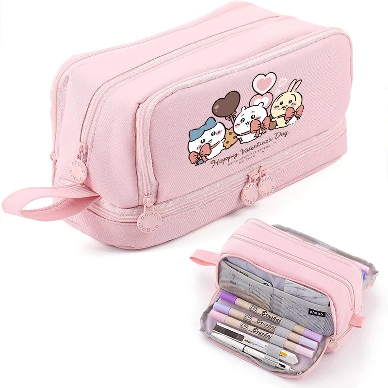 Chiikawas Stationery Case Oxford Cloth Pencil Case Student Portable Organizer for School Office University Supplie birthday Gift