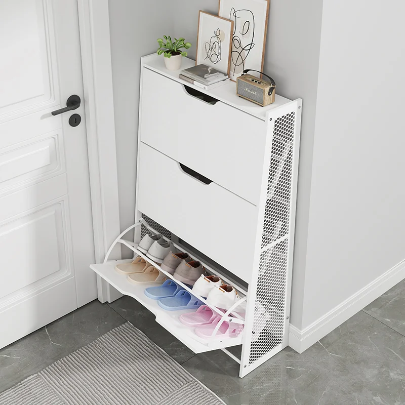 Shoe Rack Small Narrow Door Indoor Good-looking Dustproof Shoe Shelf Into The House Type Storage Ultra-thin Shoe Cabinet