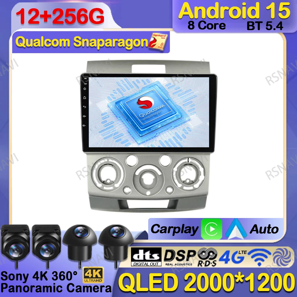 

Car Radio Android 15 For Ford Everest Ranger For Mazda BT50 BT-50 2006-2011 DSP Systems 8 Core 5G WIFI AI Voice Viedo Player DVD