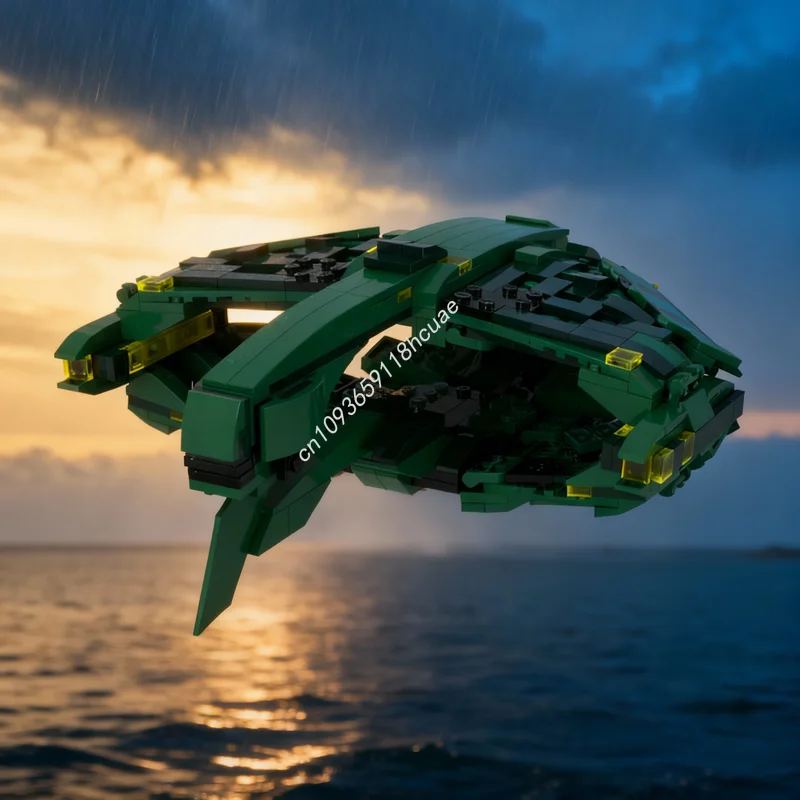 

518 деталей MOC «Ромуанский военный корабль» класса Деридекс, космическая модель, конструктор, архитектурный набор, DIY, креативный подарок на Рождество, идея для игрушки