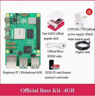 Raspberry PI 5 motherboard official base kit 4G