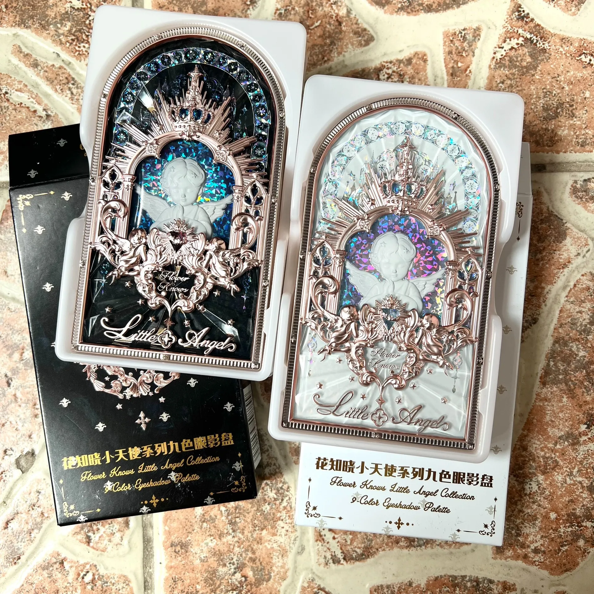 Little Angel Flower Knows Eyeshadow Palette Eye Glitter Make Up Palette Long Lasting 9 Color Eye Shadow For Girl And Women