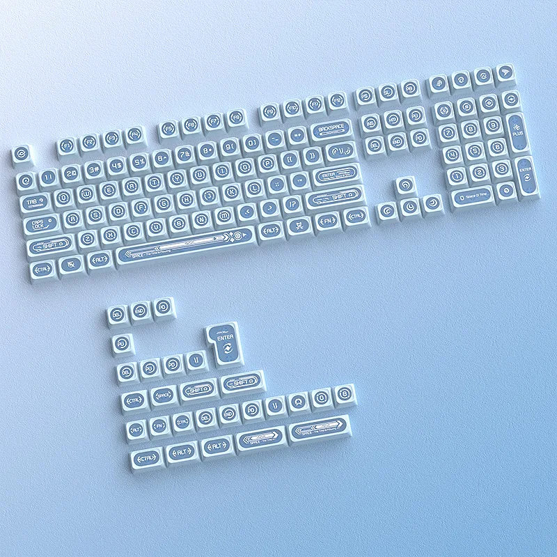 

opal blue keycap original small full set of mechanical keyboard sublimation customization