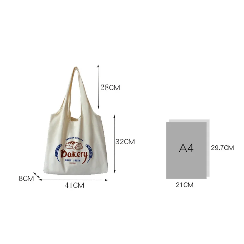 Fashion New Shopping Bag Canvas Lunch Box Picnic Tote Cotton Cloth Handbag Pouch Dinner Container Food Storage Bags For Women