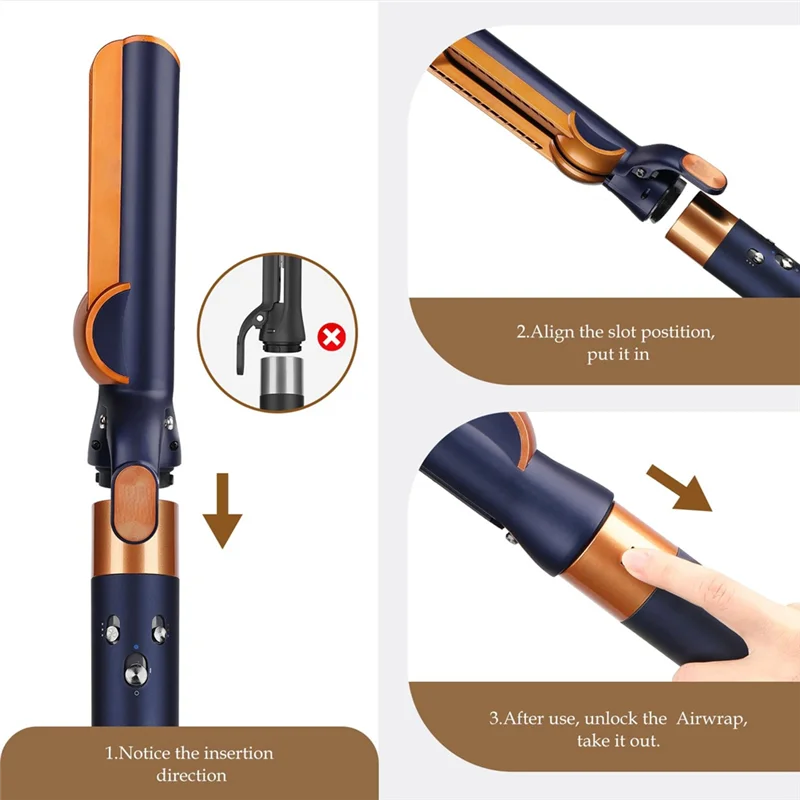 فرشاة تكثيف مستديرة كبيرة AC93 ومرفق تدفق الهواء لمرفق فوهة Dyson Airwrap Styler HS01 HS05 HS08 #2