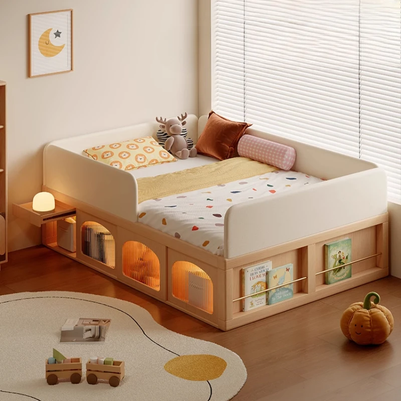 

For Storage Space Kids Bed Luxury Headboard 150 X 200 King Size Frames Children Wooden Modern Camas Infantil Bedroom Furniture