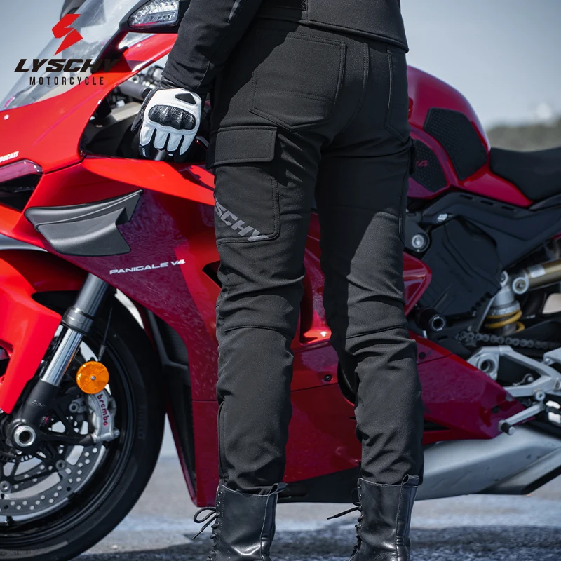 Pantaloni da moto da donna invernali LYSCHY pantaloni da donna protettivi CE2 incorporati impermeabili caldi e impermeabili