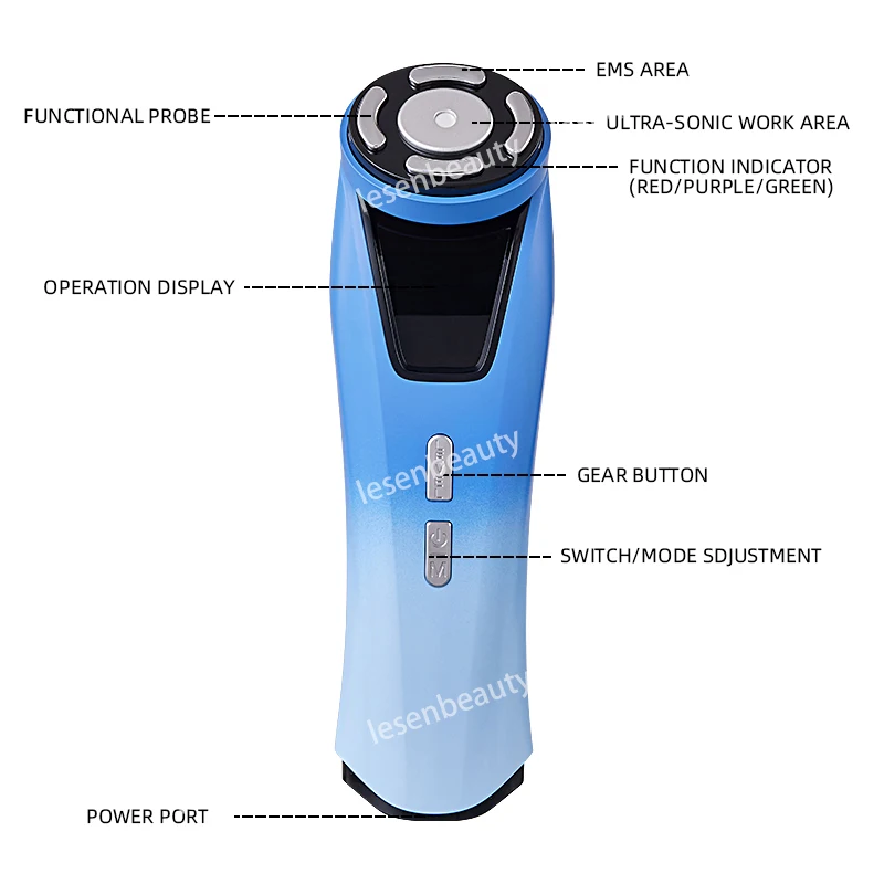 Nieuwe mini HIFU ultrasone machine EMS micro huidige gezichtsschoonheid instrument verstevigende huidverzorging anti-rimpel tool LESEN US EU plug