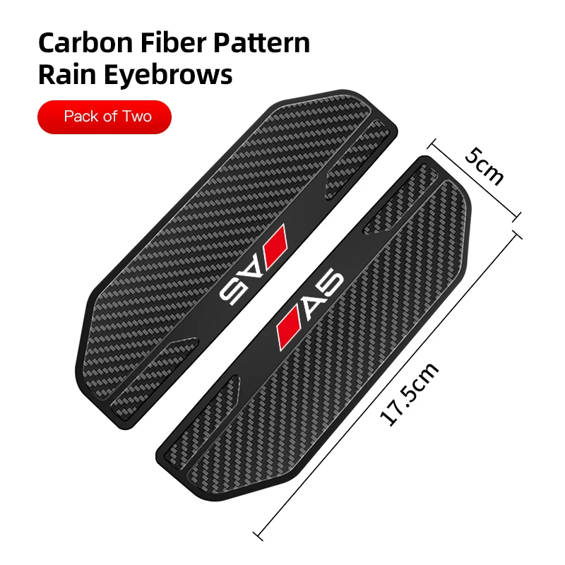 2Pcs Car Rearview Mirror Rain Eyebrow Deflector Rainshield Cover Sticker For Audi A1 A3 A4 B6 B9 A5 A6 A7 A8 Q2 Q3 Q5 Q7 Q8 TT
