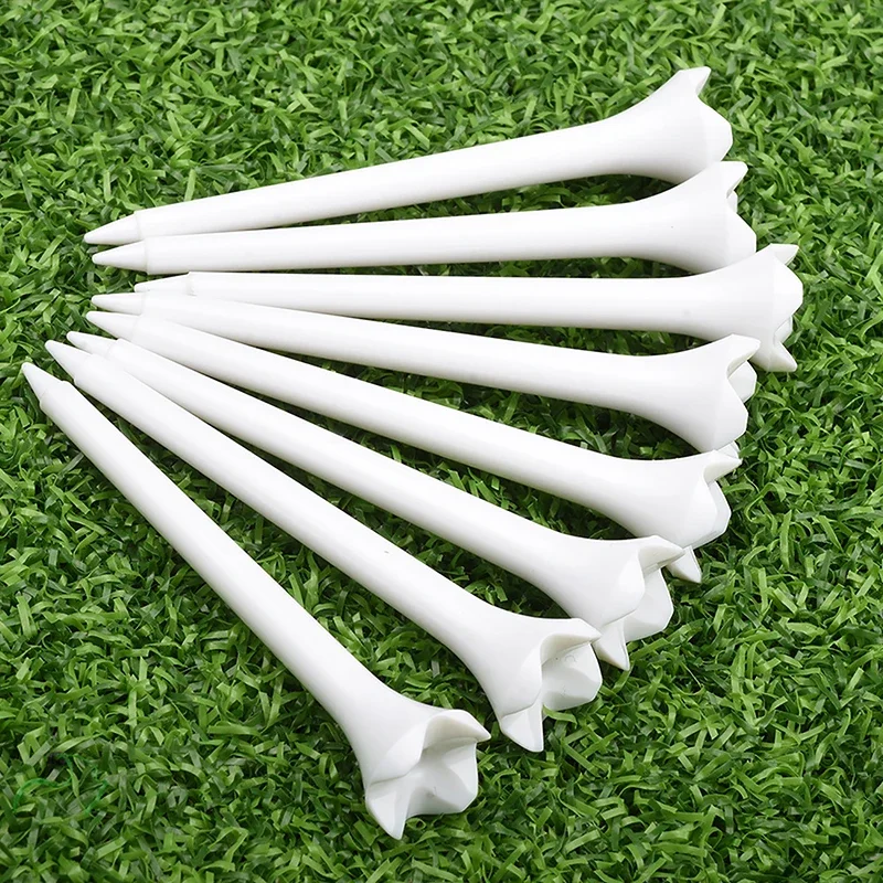 10pcs 70mm 83mm Length Professional Tee Plastic Golf Tees 4 Claw Durable Plastic Golf Tees Golf Accessories For Golfers