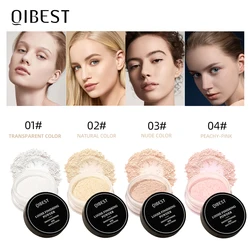 QIBEST Face Loose Powder Translucent Matte Setting Powder Oil-Control Reduce Pores Fine Line Long-Lasting Waterproof Face Makeup