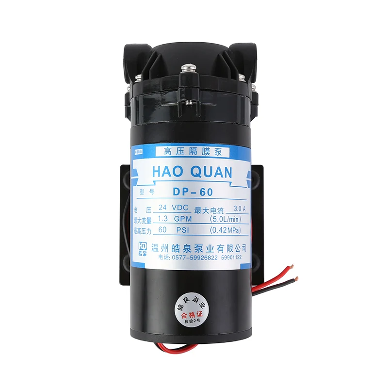 DP-60A Mini 40W 24V Car Wash Pump High Pressure Electric Small Water Booster Motor Micro Diaphragm Washing Pump Competitive