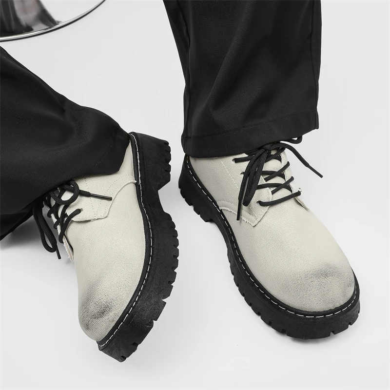 

Board Shoes Breathable Design Style Outdoor Walking Young Handsome Shoes Versatile Daily 39-46 Thick Soled Casual Men's Shoes