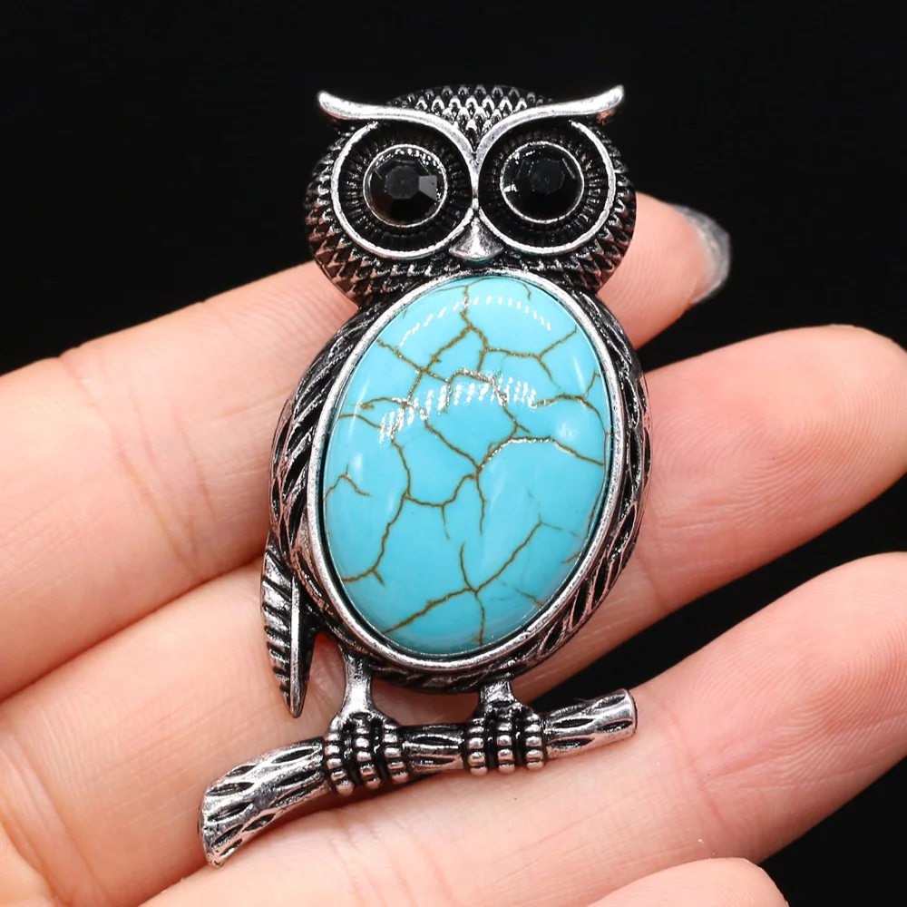 دبابيس للنساء من الحجر الطبيعي ، كريستال عقيق البومة ، كوارتز وردي ، لازورد ، عين النمر ، دبابيس للفتيات ، حجم الهدايا 25: x 50