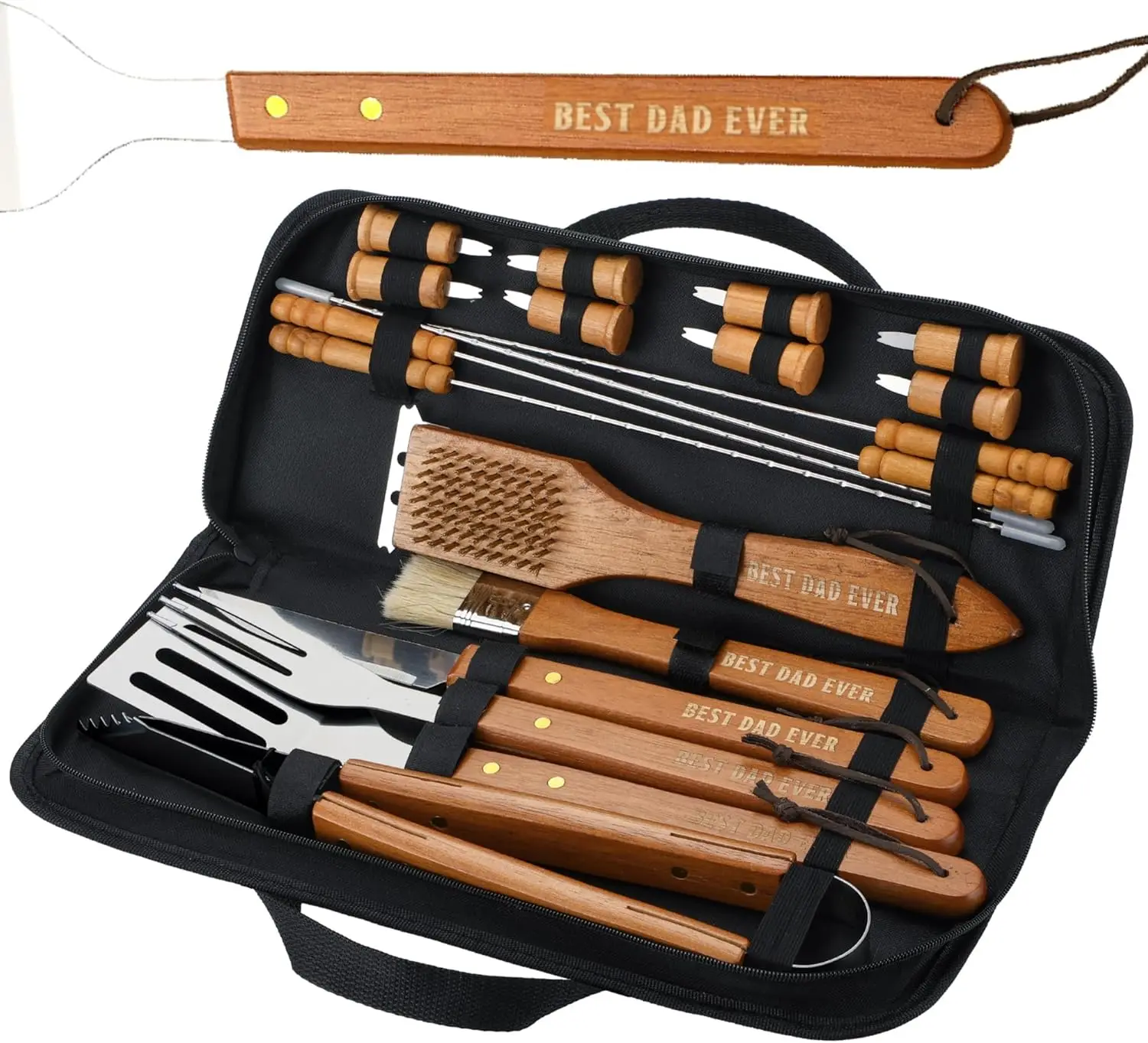 

18 Pcs BBQ Grill Accessories for Men Dad Gifts for Fathers Day BBQ Grill Tool Set for Men Best Dad Ever Gifts Grillin