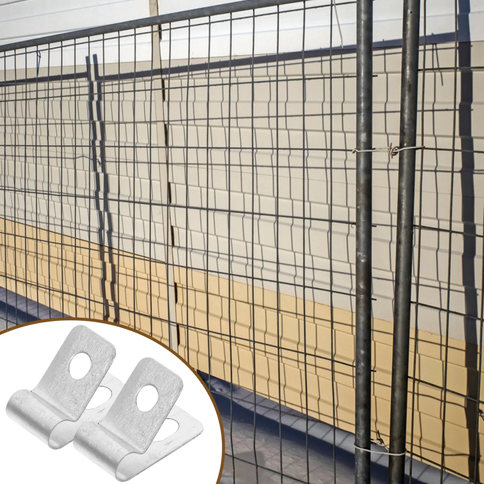 100 قطعة أسلاك الفولاذ المقاوم للصدأ ل 12 مقياس سلك ملحوم الأسوار الفينيل الخشب المعادن مزرعة مزرعة الماشية الأمن سياج كليب السحابات